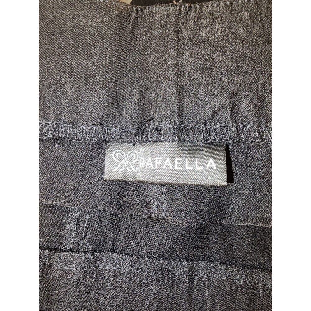 Rafaella Stretch Slim Pull-On Pants Women's Sz 18 Black Solid Chino Stretch - Picture 9 of 11
